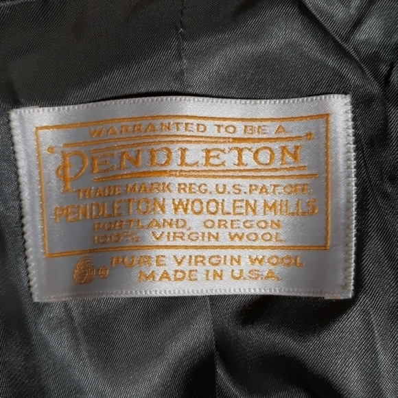 Pendleton gray wool trench coat dark Academia 8 - Picture 2 of 3